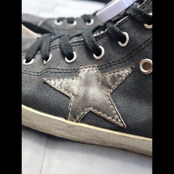 GOLDEN GOOSE GGDB FRANCY Rap Black Canvas Womens Athletic Sneakers Shoes 41 10 - Picture 6 of 14